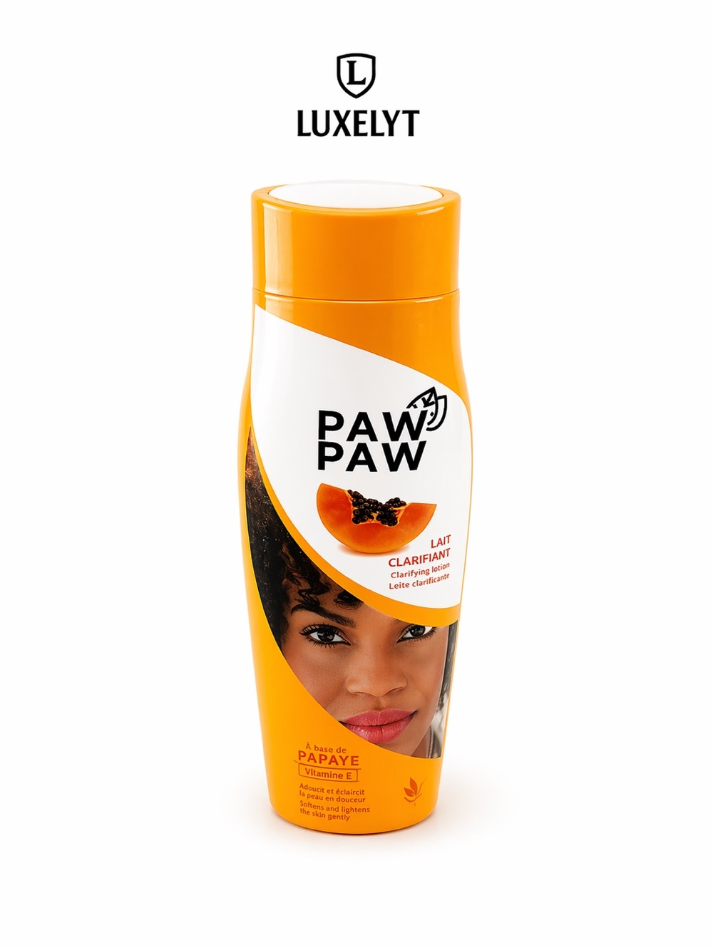 300 ml Papaya Brightening Face Serum body lotion Bottle in Orange and White